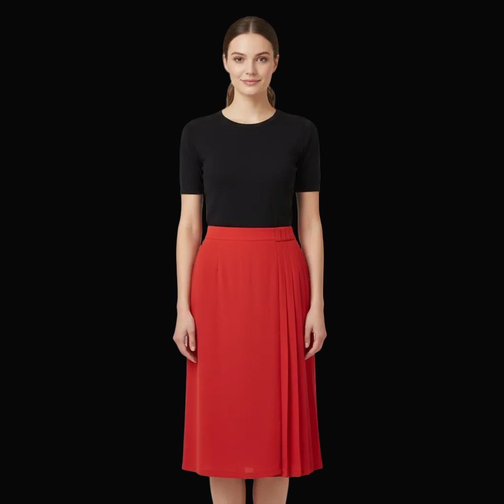 Helmut Lang pleated silk midi skirt — rent from Laura Messerschmitt, Berlin stylist