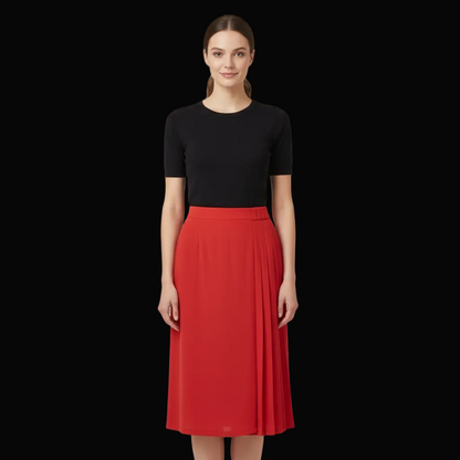 Helmut Lang pleated silk midi skirt — rent from Laura Messerschmitt, Berlin stylist