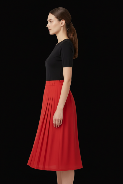 Helmut Lang – Plissierter Midirock aus Seide