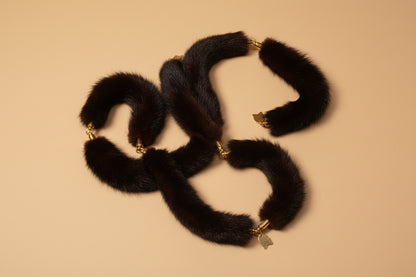 Vintage 1950s Brown Mink Fur Belt – 147 cm