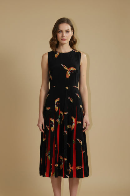 Diane von Furstenberg 100% Silk Parrot Print Dress – Size EU 36