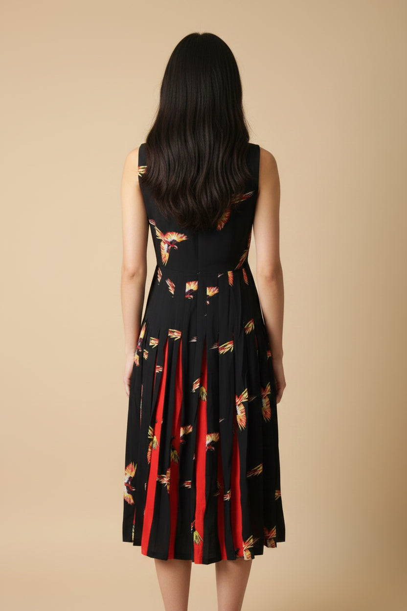 Diane von Furstenberg 100% Silk Parrot Print Dress – Size EU 36