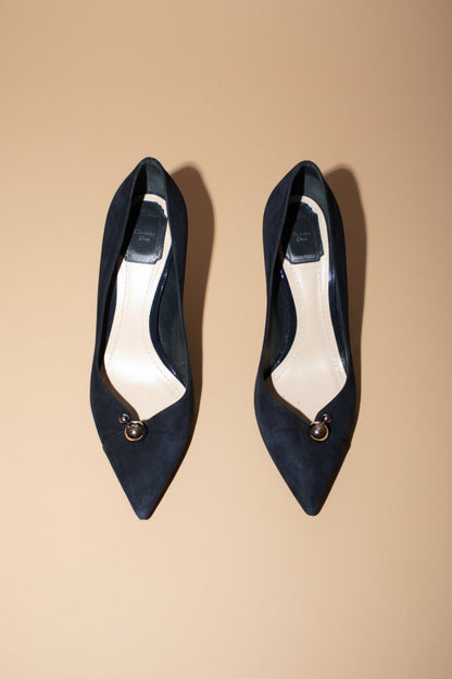 Christian Dior Leather Peep-Toe Pumps  Back Size  EU 40