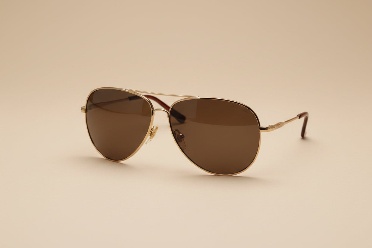 Yves Saint Laurent aviator sunglasses with case and pouch
