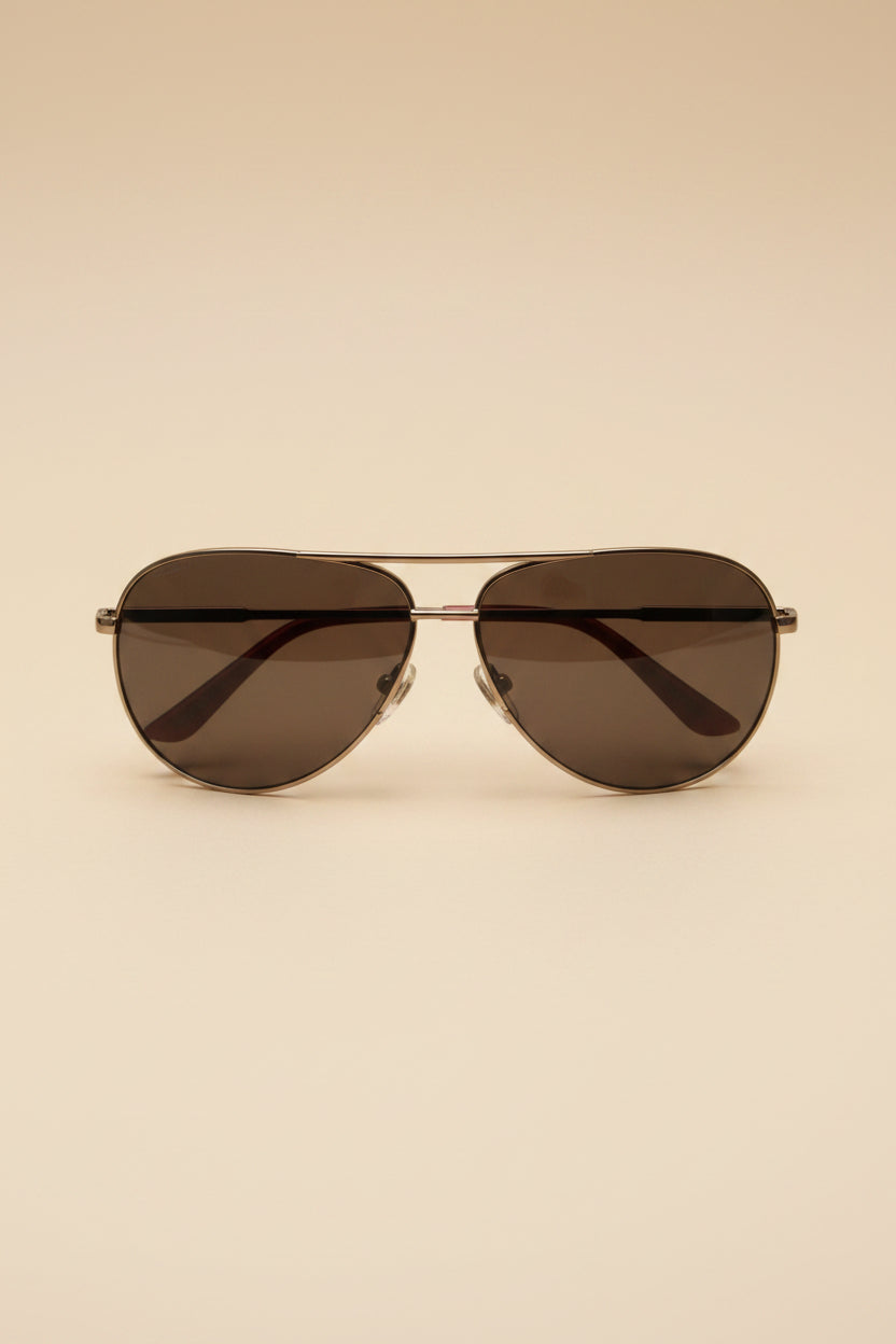 Yves Saint Laurent aviator sunglasses with case and pouch
