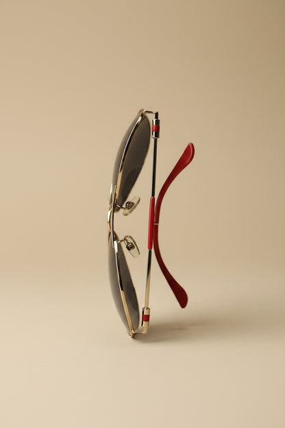 Yves Saint Laurent aviator sunglasses with case and pouch