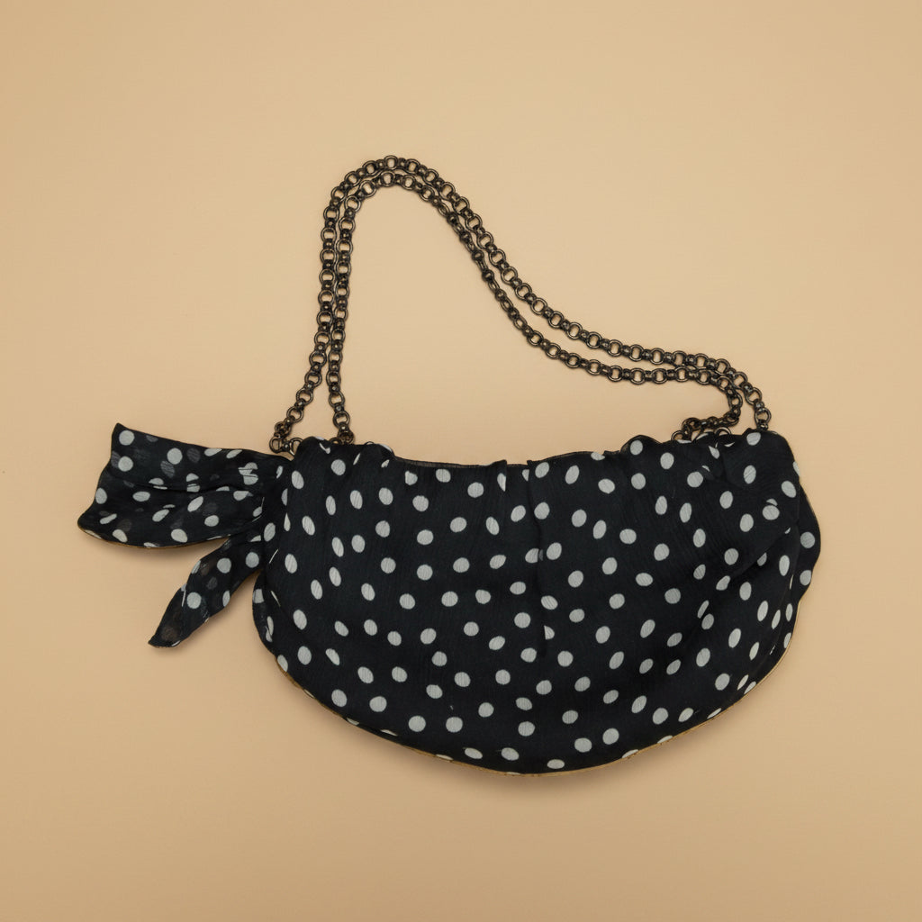 Christian Louboutin Silk Polka Dot Loubie Shoulder Bag