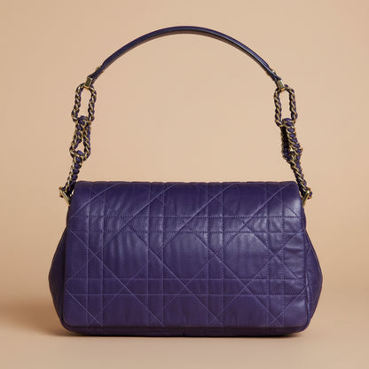 Christian Dior Cannage Quilted Lambskin Shoulder Bag – Aubergine Purpl