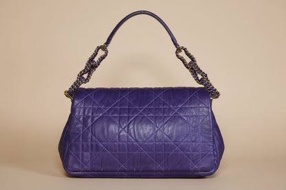 Christian Dior Cannage Quilted Lambskin Shoulder Bag – Aubergine Purpl