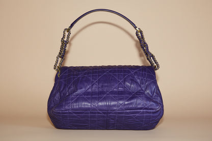 Christian Dior Cannage Quilted Lambskin Shoulder Bag – Aubergine Purpl