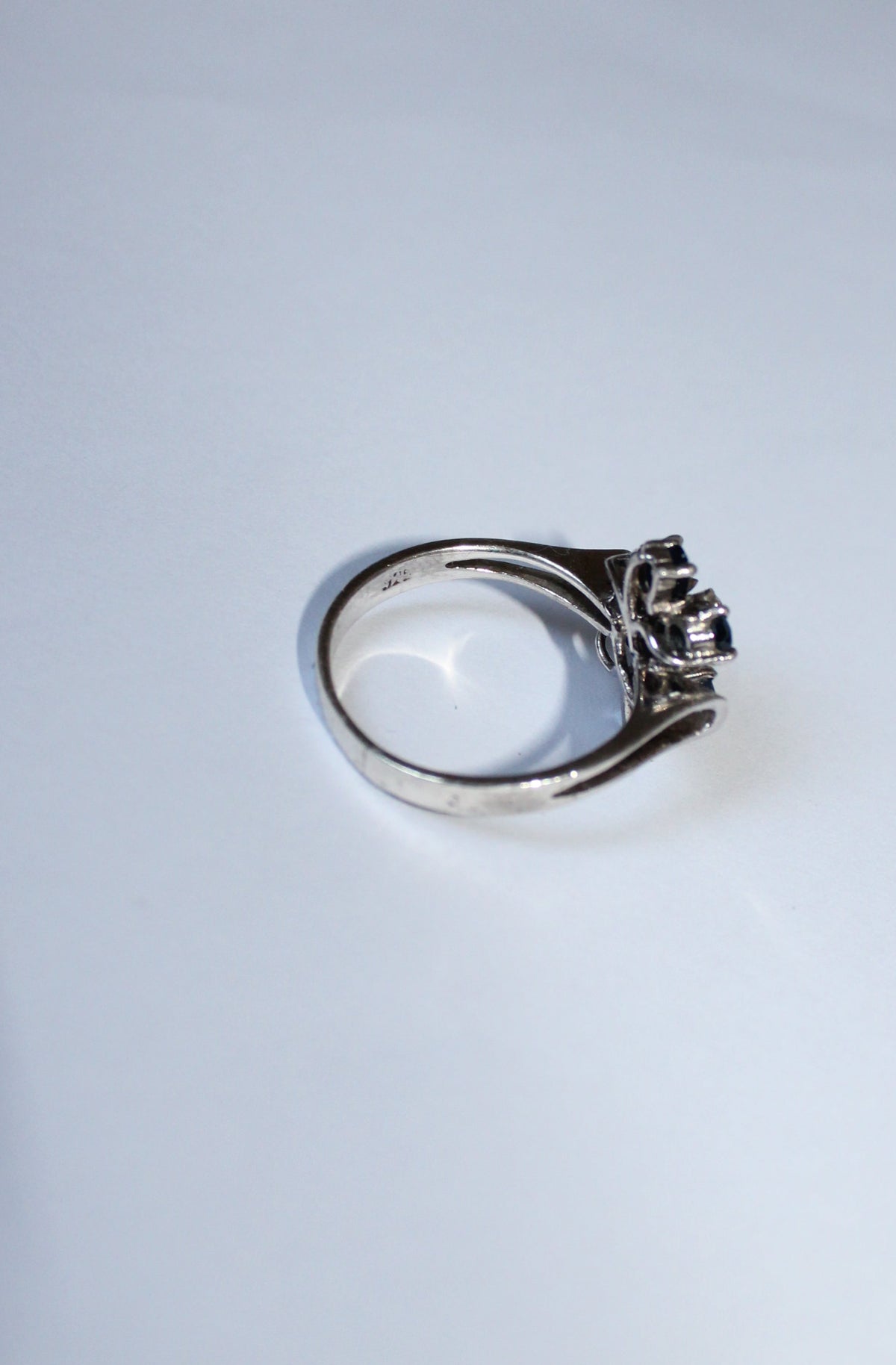 925 Sterling Silver Ring – Blue & White Sapphires