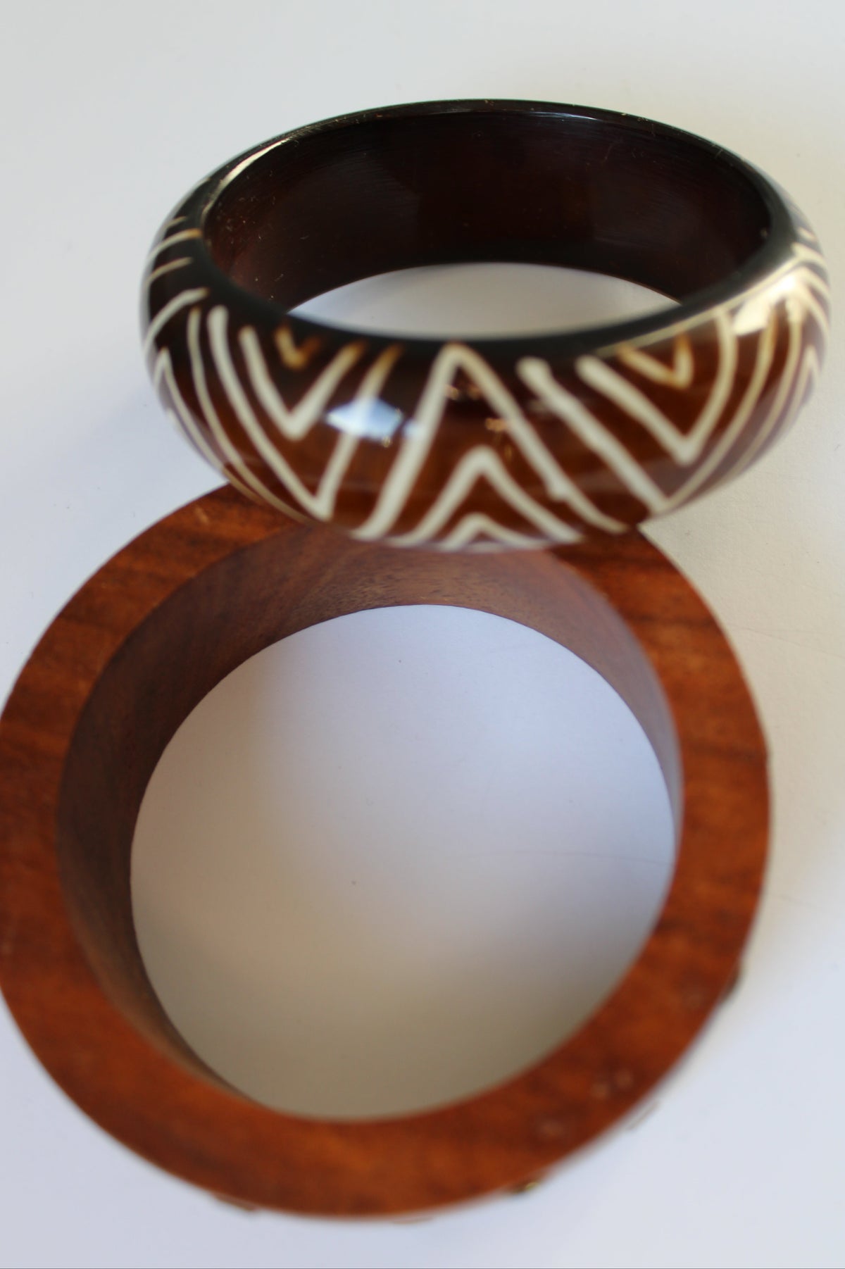 Vintage 1999 Genuine Wood Bangles – Set of 2