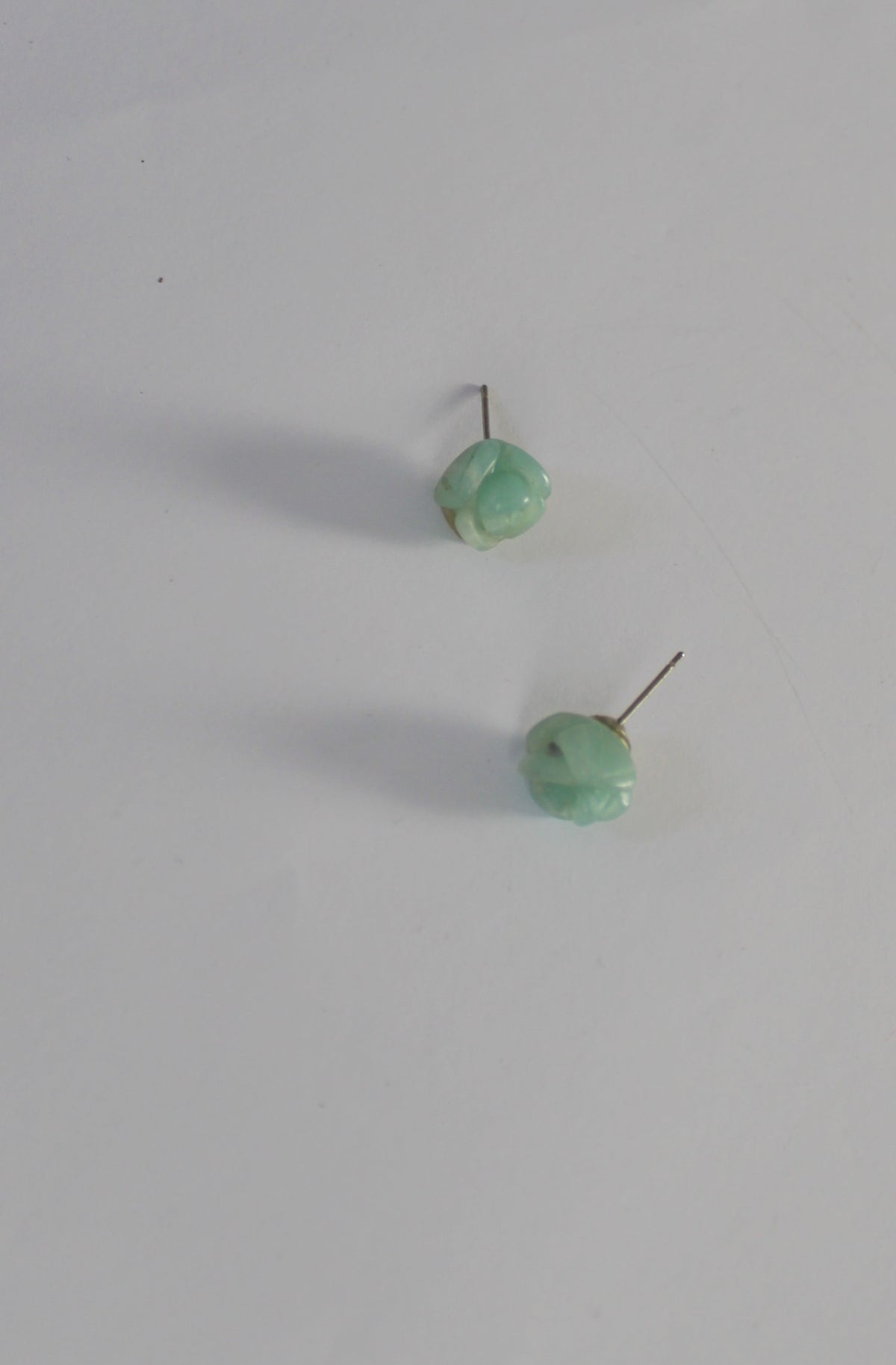 Blue Gemstone Rose Stud Earrings – 925 Sterling Silver