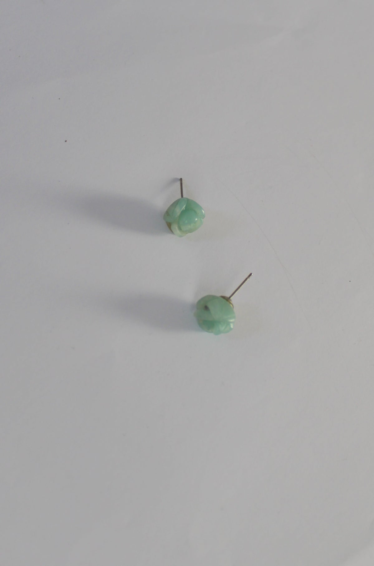 Blue Gemstone Rose Stud Earrings – 925 Sterling Silver