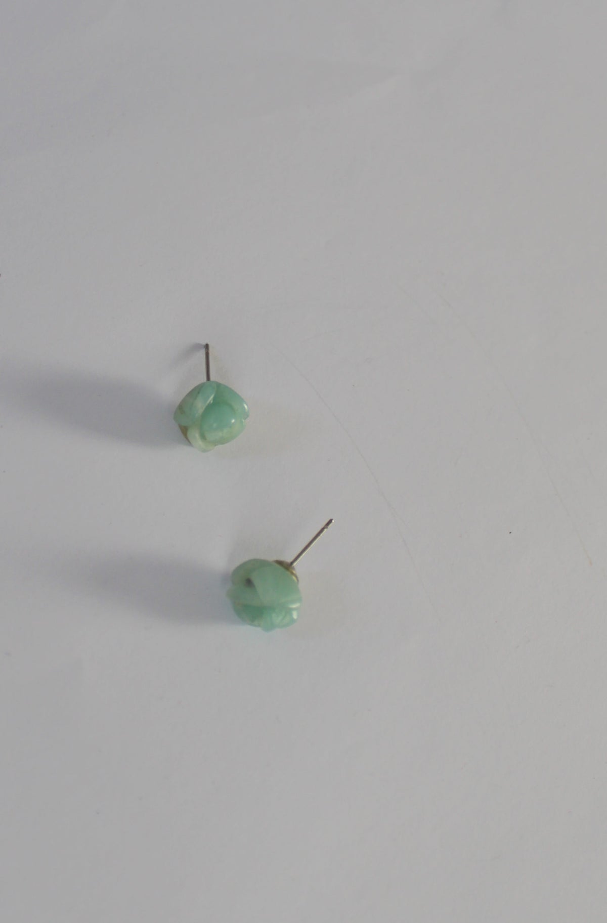 Blue Gemstone Rose Stud Earrings – 925 Sterling Silver