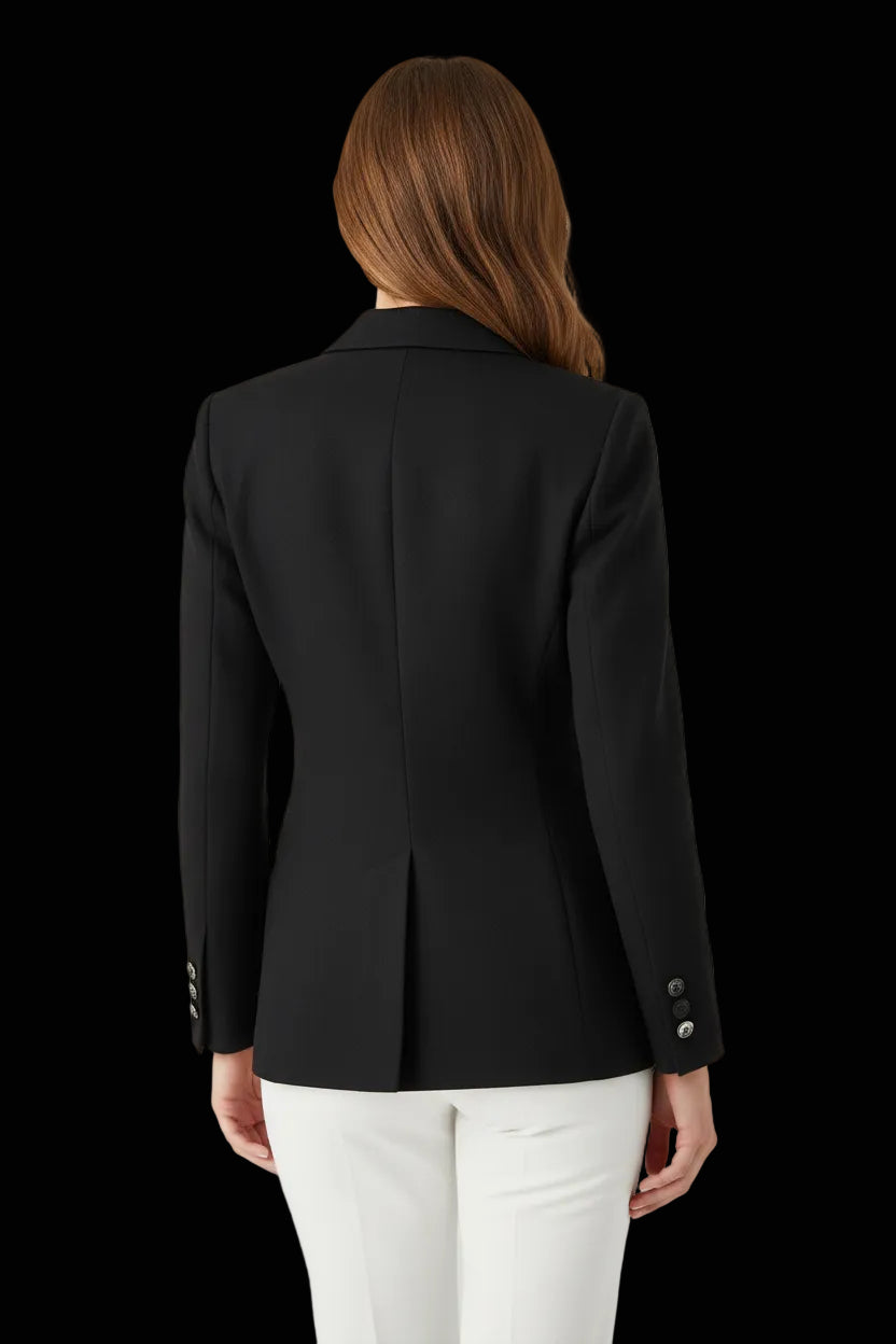 Louis Vuitton blazer — peak lapel and button detail