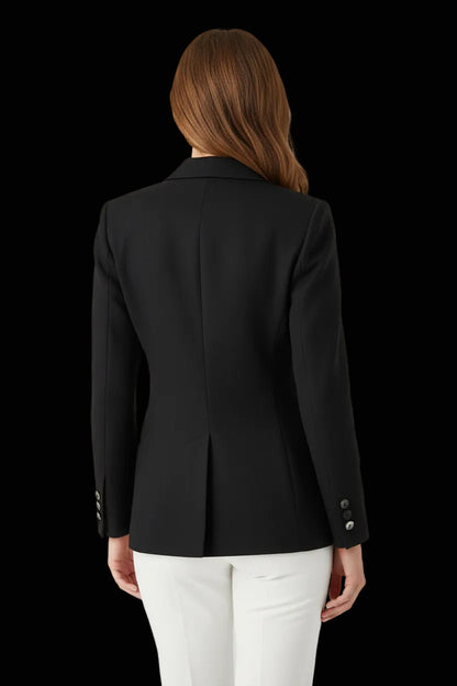 Louis Vuitton blazer — peak lapel and button detail