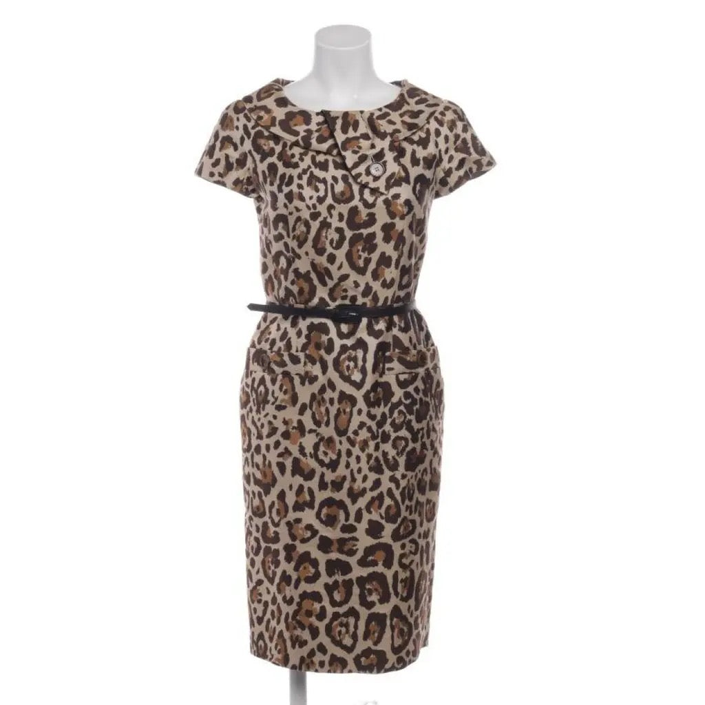 Christian Dior Leopard Jacquard Sheath Dress – FR 40