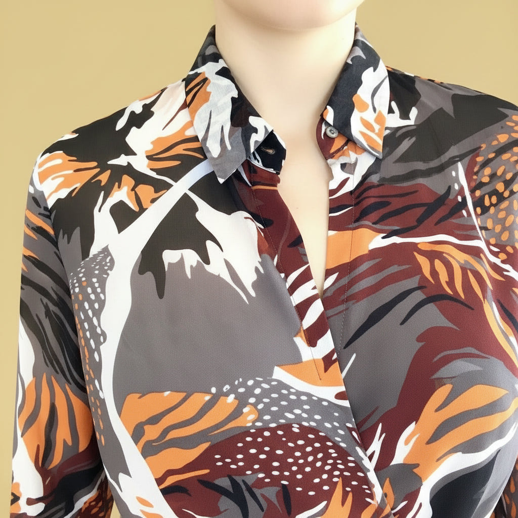 Dorothee Schumacher 100% Silk Floral Blouse Size 2 / EU 36 90s
