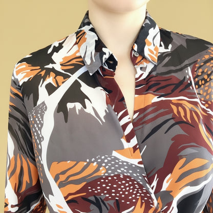 Dorothee Schumacher 100% Silk Floral Blouse Size 2 / EU 36 90s