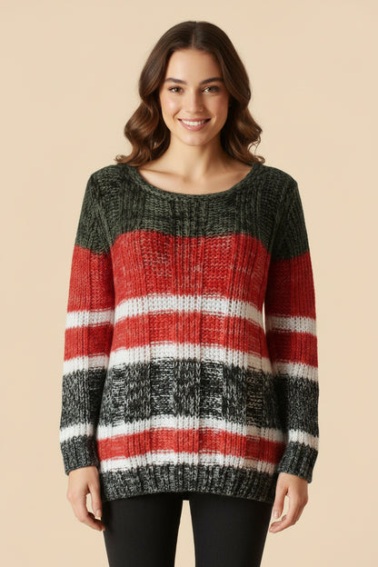 Vintage Striped Sweater – Size S (EU 36) – Vegan