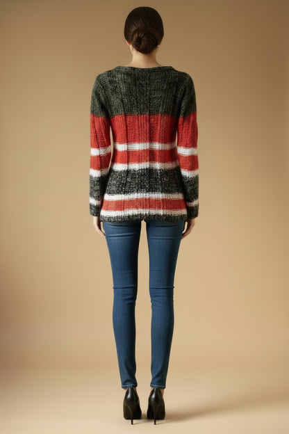 Vintage Striped Sweater – Size S (EU 36) – Vegan