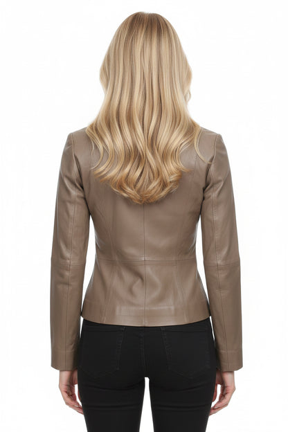 SCHUMACHER  Blazer Material: 100% brown lambskin Size 36 brown