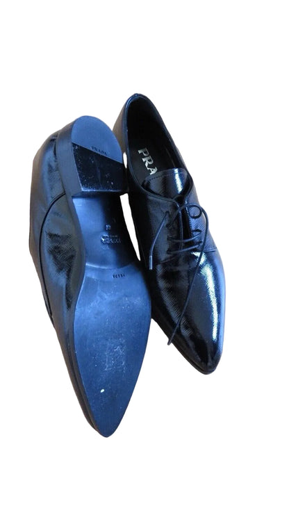 PRADA Dandy Size 40 Black Leather Prada