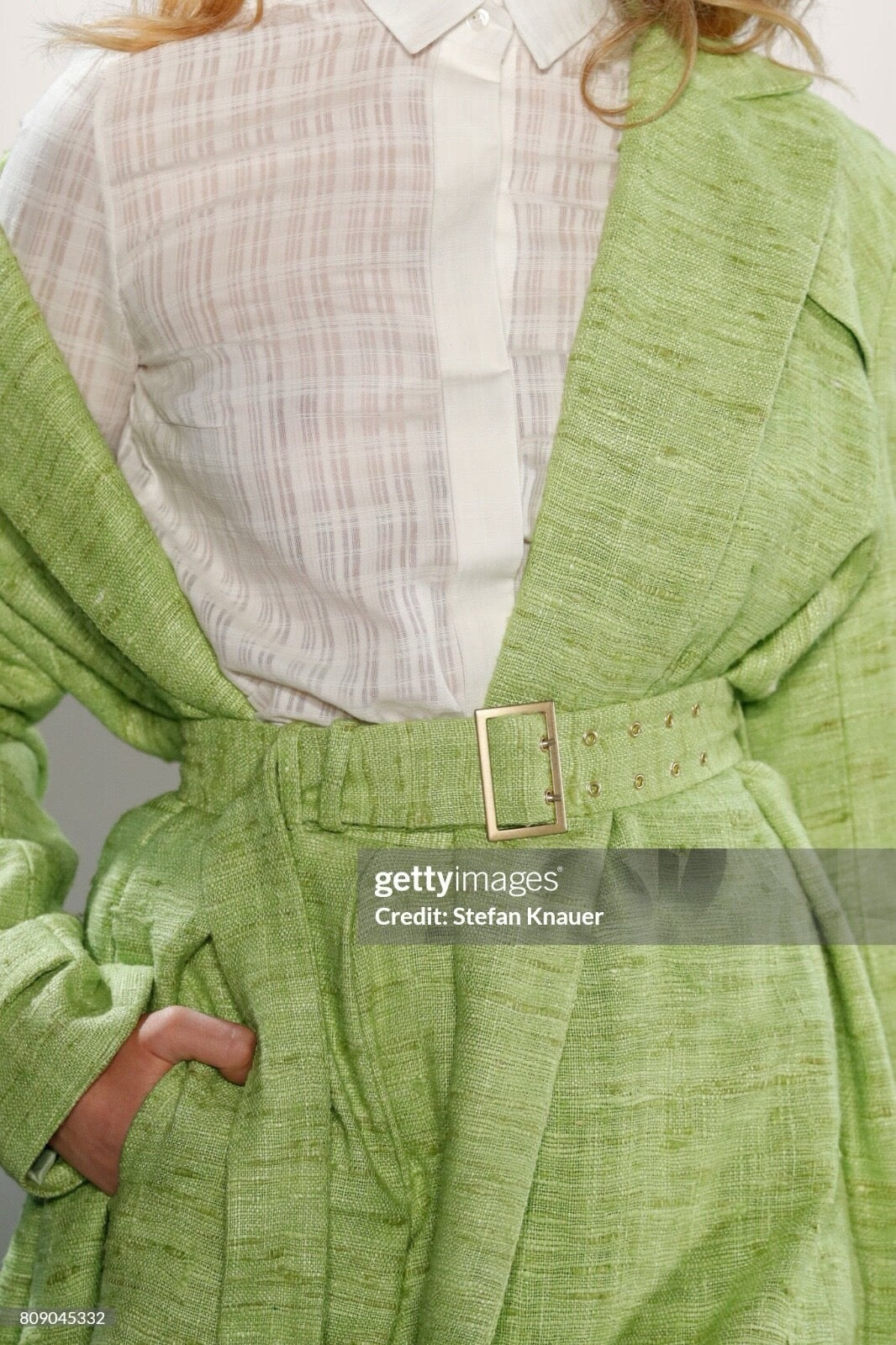 Danny Reinke Silk Trousers – Apple Green Unikat – Size 38 / M