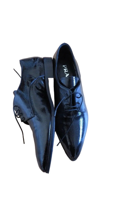 PRADA Dandy Size 40 Black Leather Prada