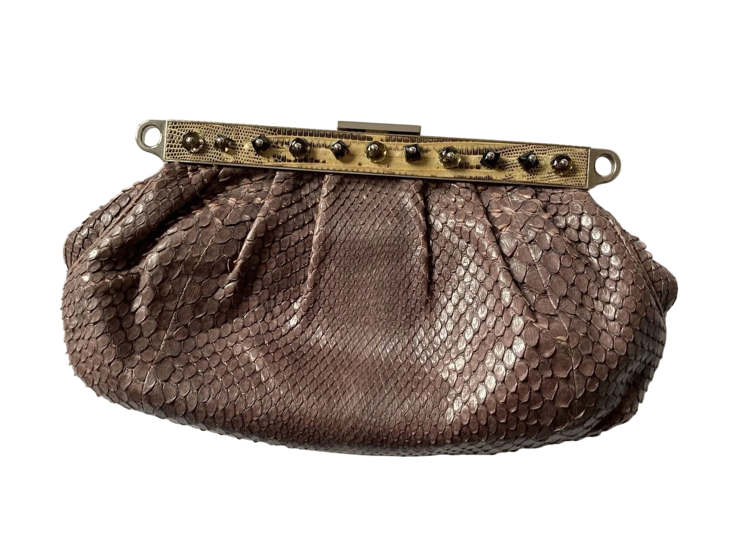 Brand: Prada | Material: Python leather | Handbags | Color: Purple | Made in Italy | Clutch