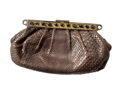 Brand: Prada | Material: Python leather | Handbags | Color: Purple | Made in Italy | Clutch
