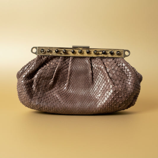 Prada | Material: Python leather | Handbags | Color: Purple | Made in Italy | Clutch