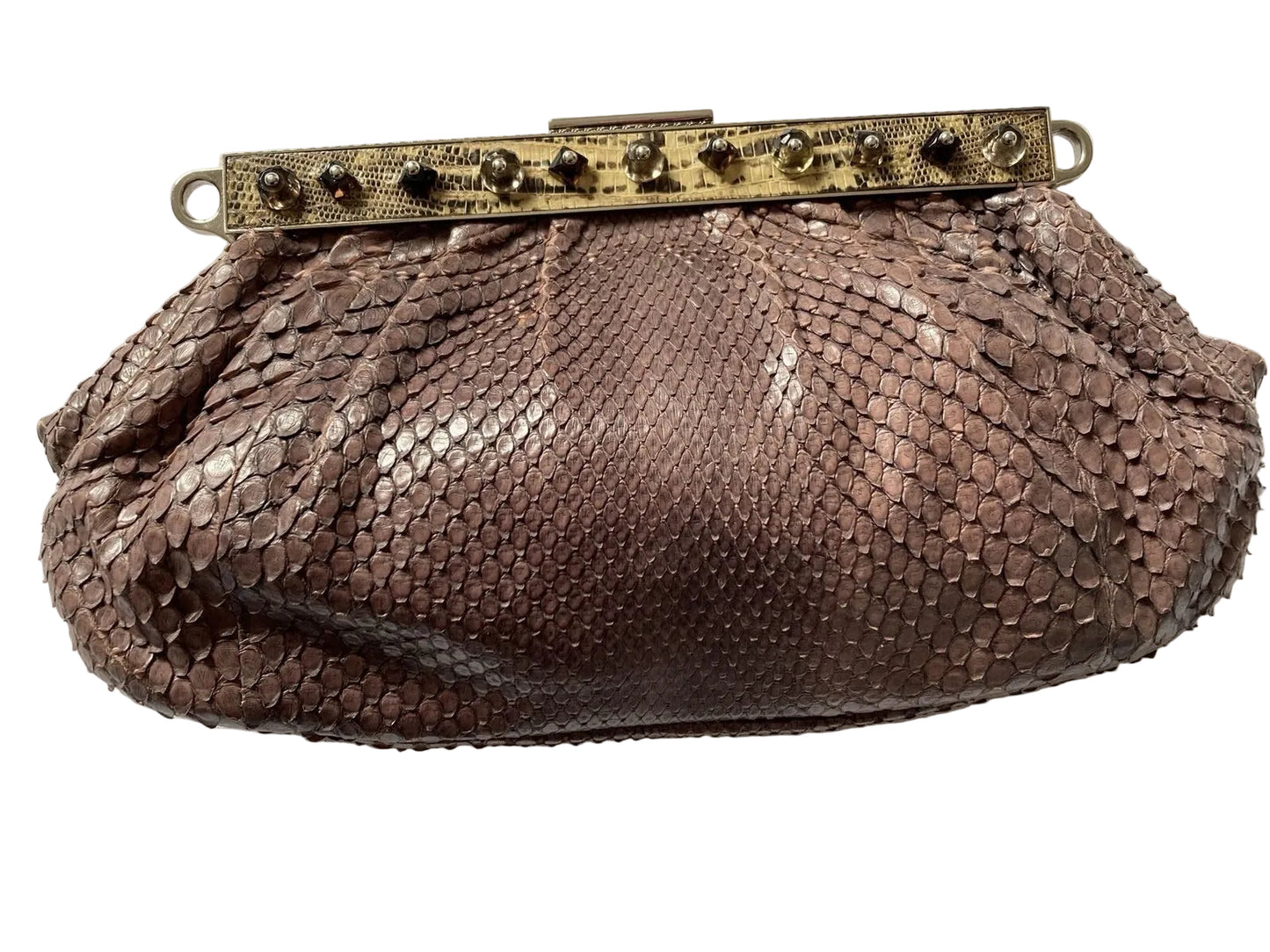 Brand: Prada | Material: Python leather | Handbags | Color: Purple | Made in Italy | Clutch