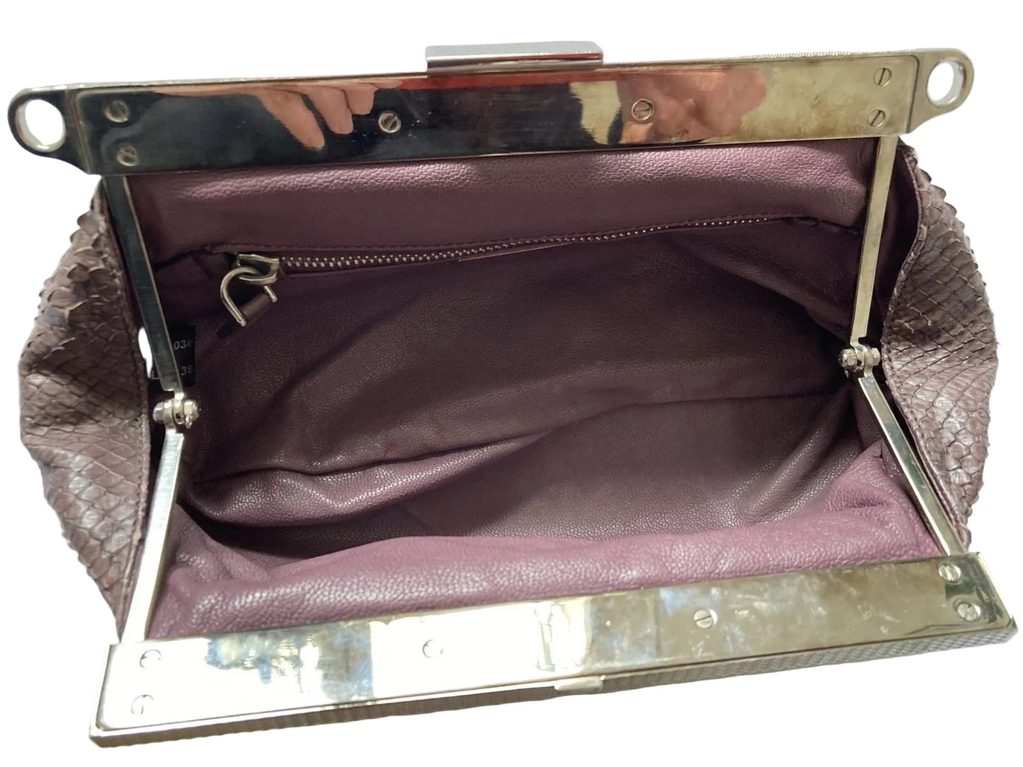 Brand: Prada | Material: Python leather | Handbags | Color: Purple | Made in Italy | Clutch