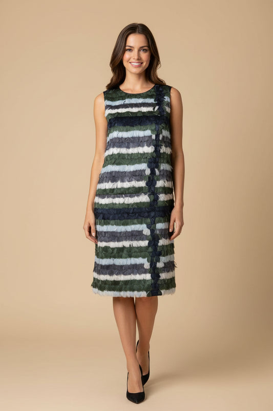 Tory Burch Silk Top & Skirt Set – genuine feathers-Multicolor – Size S