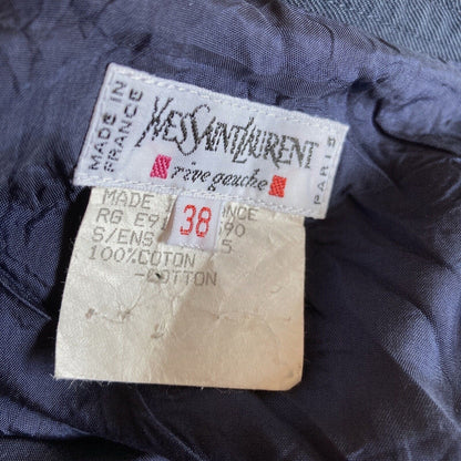 YVES SAINT LAURENT Rive Gauche High-Waisted Pencil Skirt, Size 38 (equivalent to size 34), Dark Blue