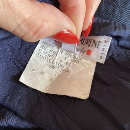 YVES SAINT LAURENT Rive Gauche High-Waisted Pencil Skirt, Size 38 (equivalent to size 34), Dark Blue