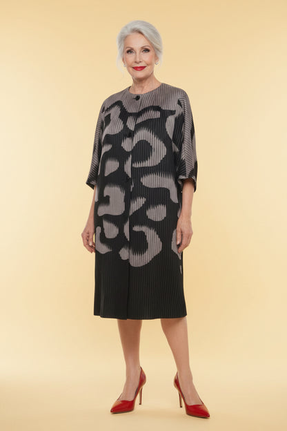 Escada Coat and Dress, Size: 34, Brown, Gray, Black