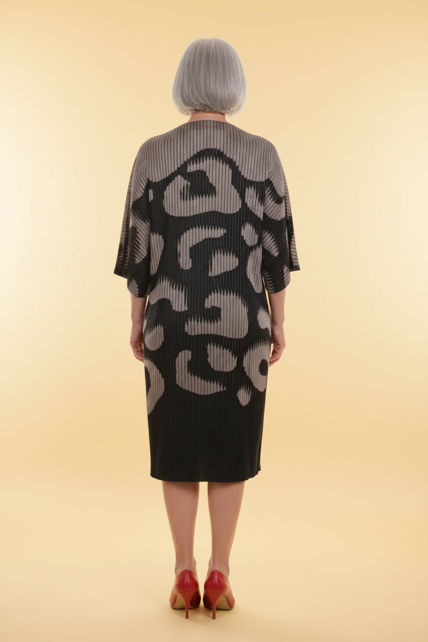 Escada Coat and Dress, Size: 34, Brown, Gray, Black