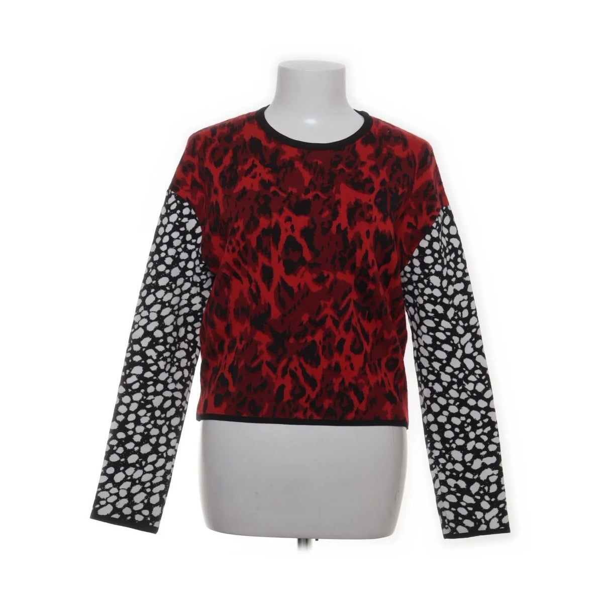 Fausto Puglisi Cropped Wool Sweater – Leopard  Polka-Dot Print Size: DE 34 / XS · IT 38