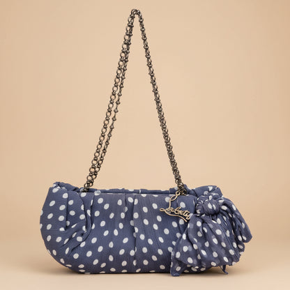 Christian Louboutin Silk Polka Dot Loubie Shoulder Bag