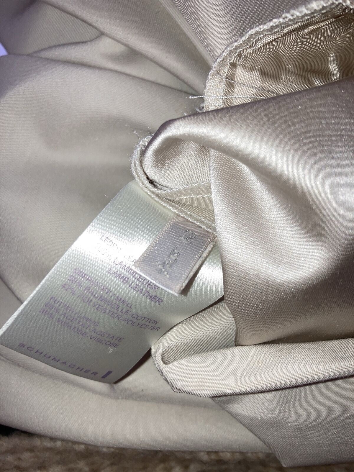 Schumacher Dress Material: Lambskin and cotton Size 34