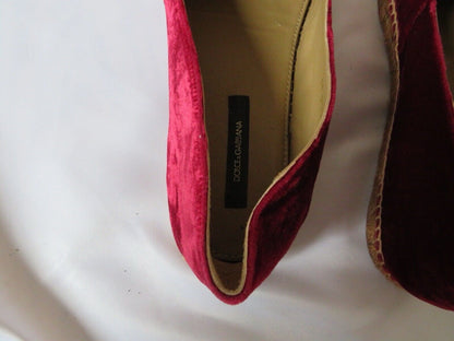 Dolce & Gabbana Slippers/Ballerinas, Size 40, Bordeaux