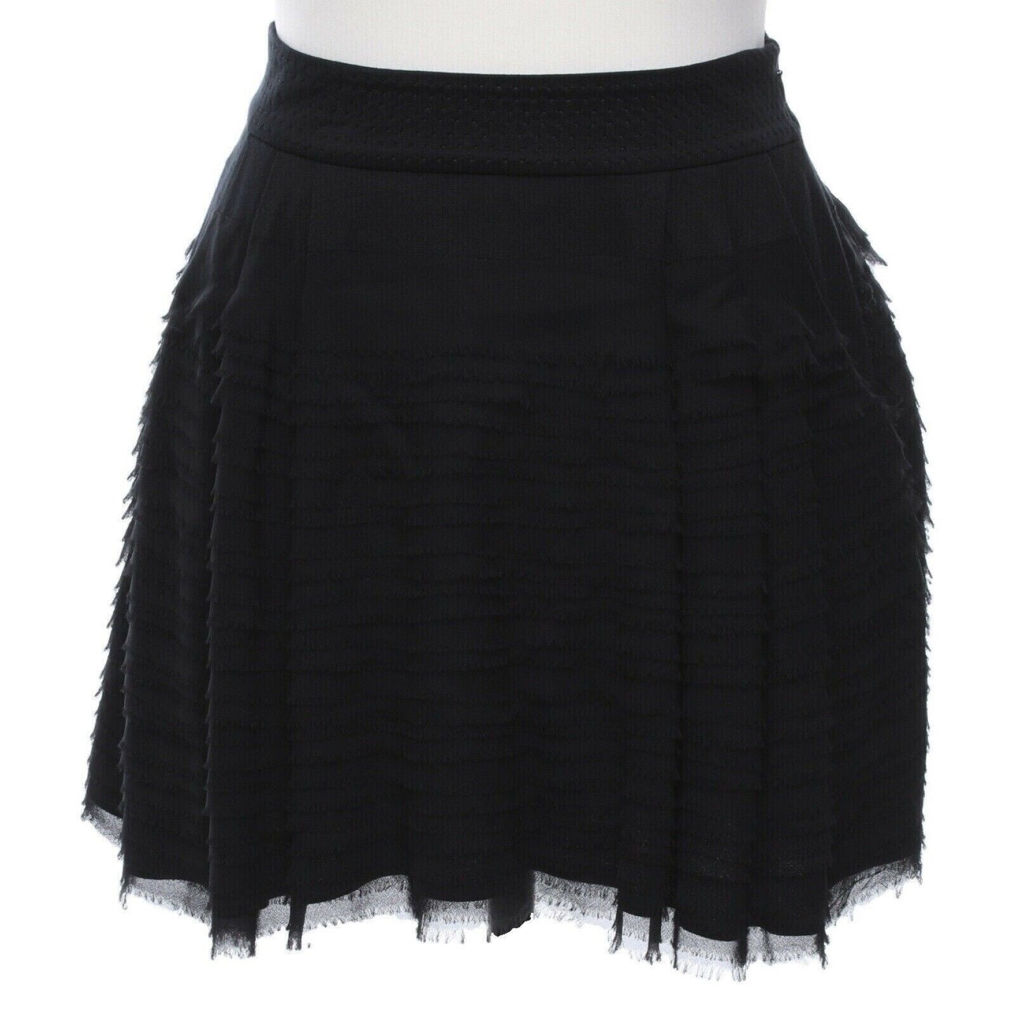 Diane Von Furstenberg Silk Skirt, Size 34, Black, Pure Silk