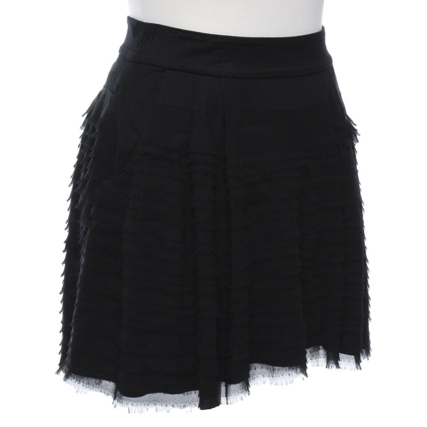 Diane Von Furstenberg Silk Skirt, Size 34, Black, Pure Silk