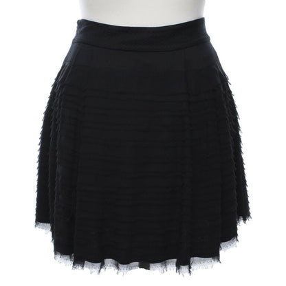 Diane Von Furstenberg Silk Skirt, Size 34, Black, Pure Silk