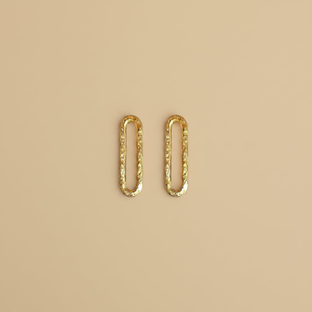 Handcrafted Spark Stud Earrings – 925 Sterling Silver & Gold-Plated – Made in Germany
