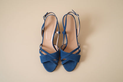 BALLY Suede Stiletto Heels – Blue – Size EU 40 / UK 9