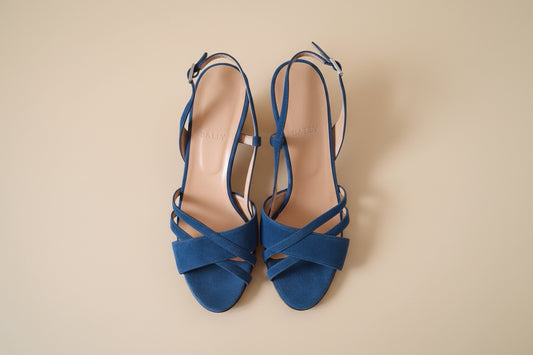 BALLY Suede Stiletto Heels – Blue – Size EU 40 / UK 9